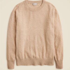 J. Crew Cashmere Relaxed Crewneck Sweater Heather Stone size small